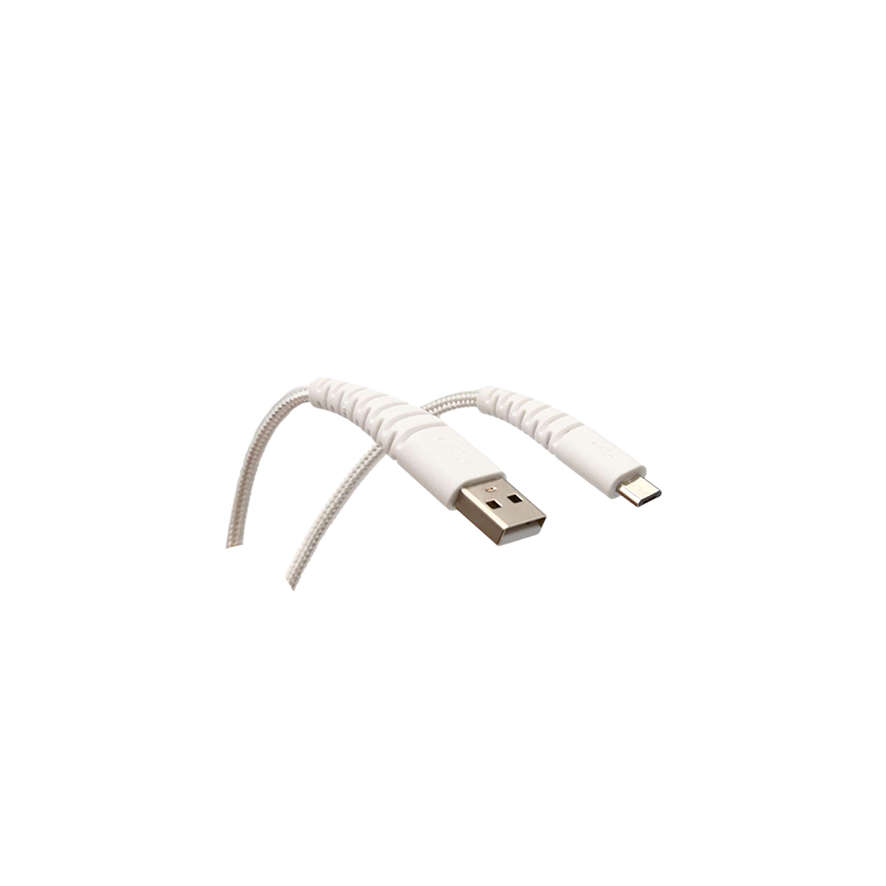 USB 2.0 A M  TO MicroB 白色编网2